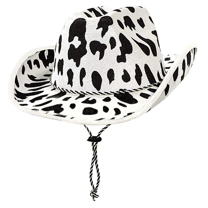 Western Style Cowboy Hat Milk Cow Pattern