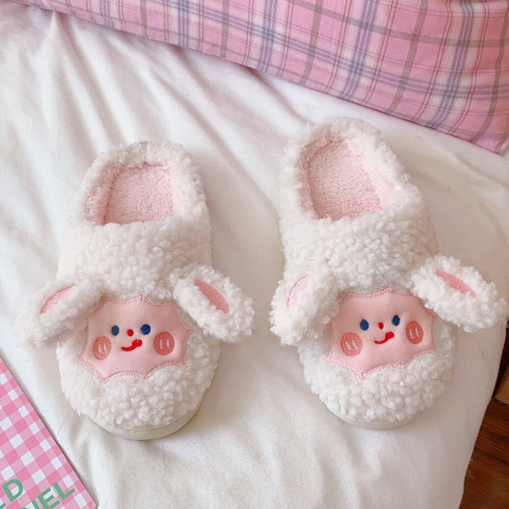 Cute Cow Fluffy Slippers For Children