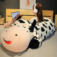 80-120cm Giant Size Lying Cow Soft Plush Sleep Pillow