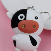 Cute Cow LED Lights Keyring