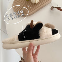 Cute Cow Fluffy Slippers For Children