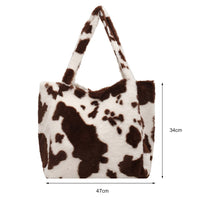 Fashion Women Cow Print Shoulder Bags