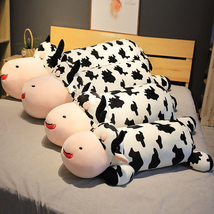 80-120cm Giant Size Lying Cow Soft Plush Sleep Pillow