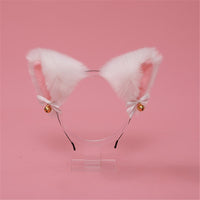 1 Pcs Cartoon Plush Cow Ears Headband with Ribbon