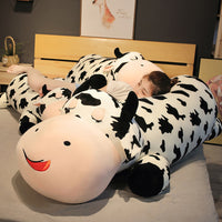 80-120cm Giant Size Lying Cow Soft Plush Sleep Pillow