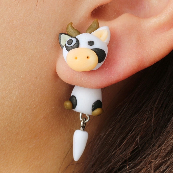 Cute Cow Stud Earring for Women