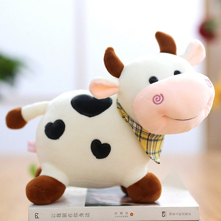 Plush Dairy Cow Calf Fluffy Mascot Stuffed