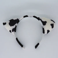 Adults Kids Plush Boy Animal Milk Cow Cattle Headband Bow Tie Tail