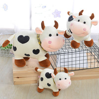 25 cm Stuffed Animal Toy Cartoon Smile Plush Cow Plush Toys For Girls Cotton Animal Plush Doll Filled Home Decoration