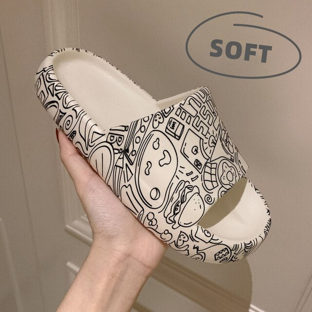 Cow Pattern Women Slippers