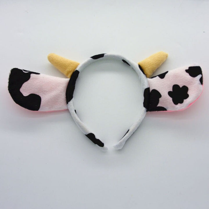 Kids Children Adult Cow Milk Horn Ear Headband