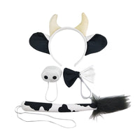 Kids Children Adult Cow Milk Horn Ear Headband