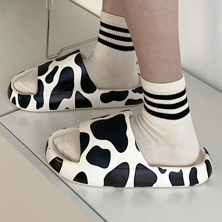 Cow Pattern Women Slippers