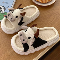 Cute Cow Shape Non-slip Thick Sole Sandals