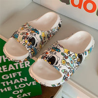 Cartoon Milk Cow Home Women Slippers