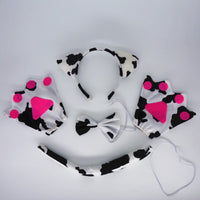 Kids Children Adult Cow Milk Horn Ear Headband