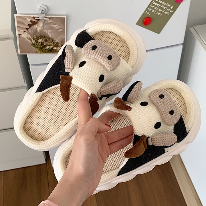 Cute Cow Shape Non-slip Thick Sole Sandals