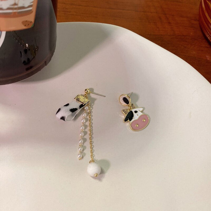 Cute Cow Drop Earring