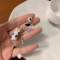 Cute Cow Drop Earring